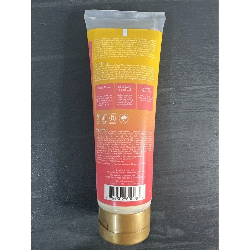 Shea Moisture Gotu Kola & Raspberry Seed Pre-Swim Leave-In‎ Hair Protection NEW